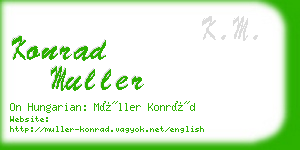 konrad muller business card